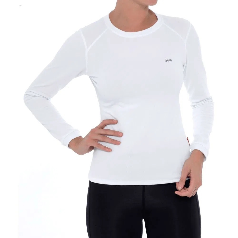 Blusa T Rmica X Thermo Feminina Branca Solo