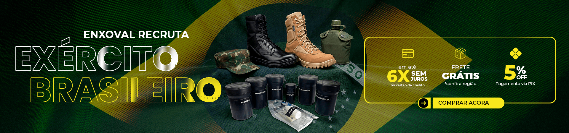 ENXOVAL RECRUTA EXERCITO BRASILEIRO