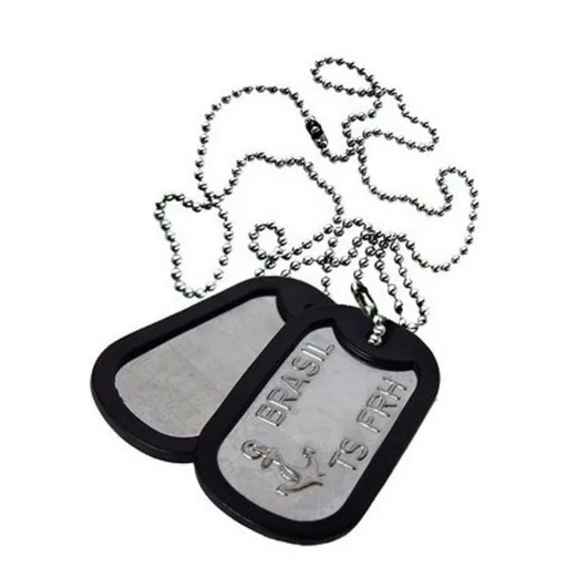 PLAQUETA DE IDENTIFICAÇÃO DOG TAG MARINHA DO BRASIL