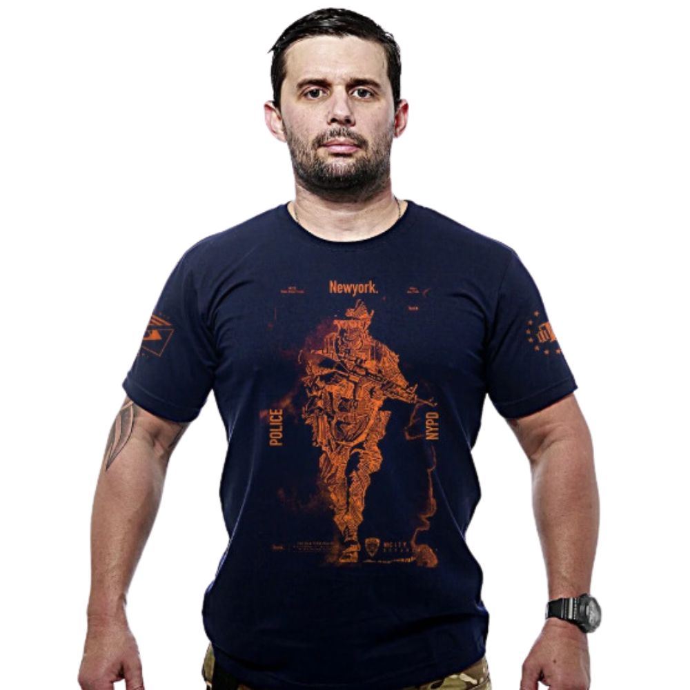 CAMISETA MASCULINA CONCEPT NEW POLICE NYPD NAVY BLUE TEAM SIX