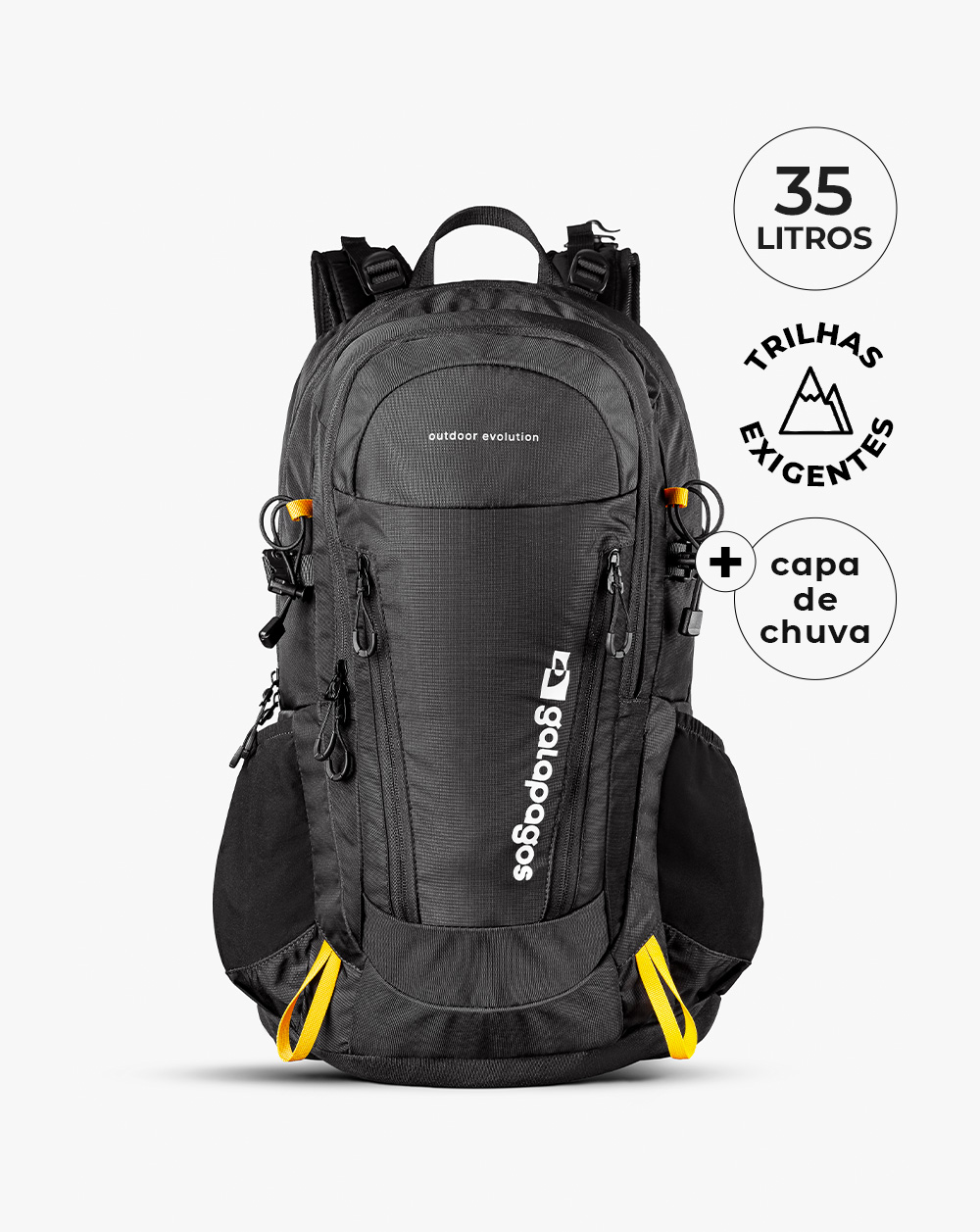 MOCHILA ATAQUE VÓRTEX 35L PRETA - GALÁPAGOS