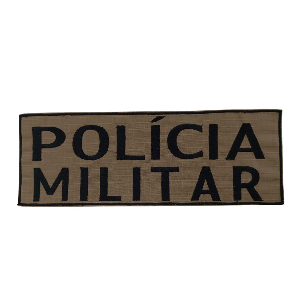 TARJETA IDENTIFICAÇÃO POLÍCIA MILITAR COSTAS 28X10CM COYOTE