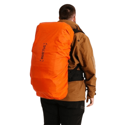 CAPA PARA MOCHILA IMPERMEÁVEL DRYPACK LARANJA 40L A 60L INVICTUS