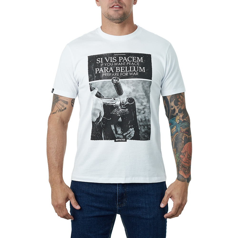 CAMISETA CONCEPT SI VIS PACEM BRANCA - INVICTUS