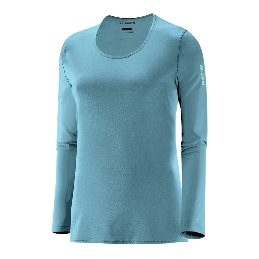 CAMISETA HYBRID LS TEE FEMININA AZUL - SALOMON