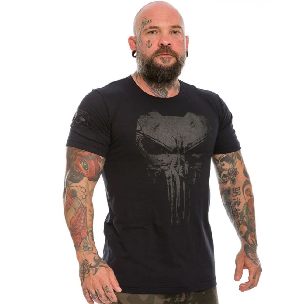 CAMISETA MILITARE DARK LINE THE PUNISHER - TEAM SIX