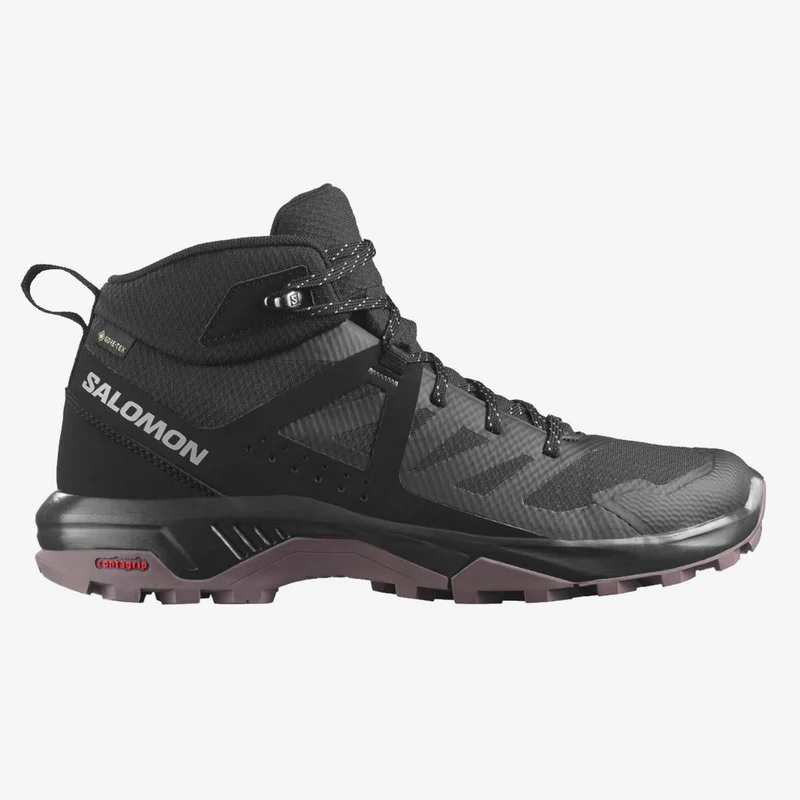 BOTA EXEO MID GTX FEMININA PRETO E ROXO - SALOMON