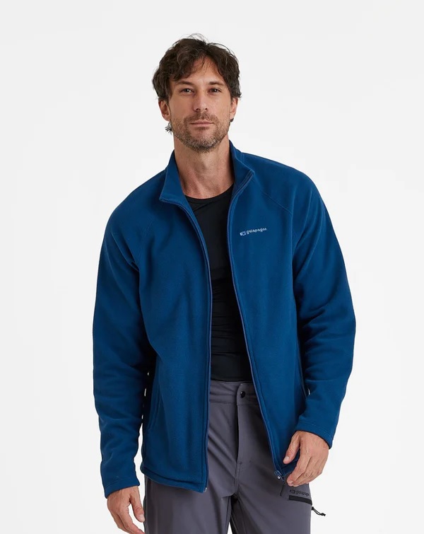 JAQUETA FLEECE KATHMANDU 2.0 MASCULINA AZUL MARINHO - GALÁPAGOS