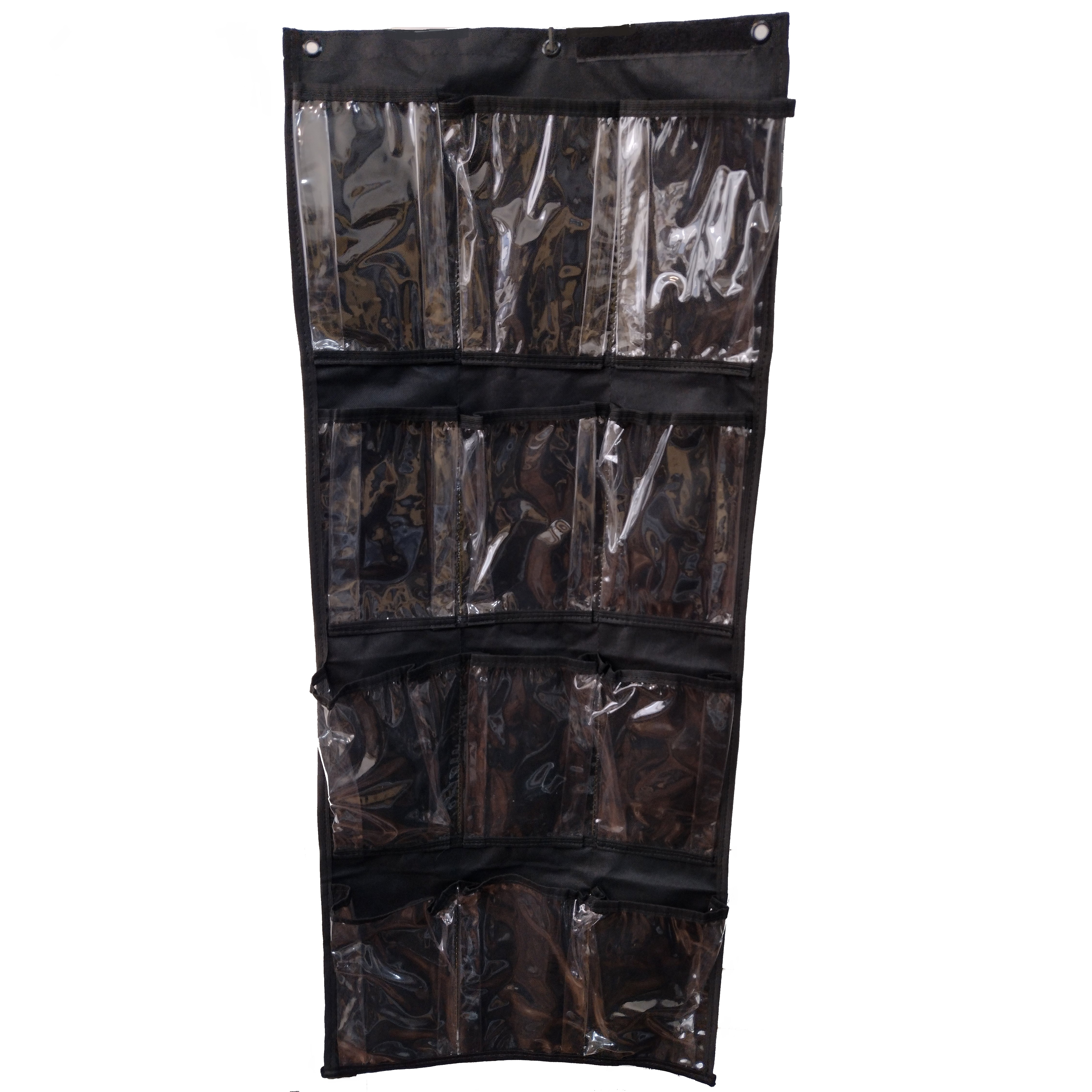 ORGANIZADOR DE ARMÁRIO 12 BOLSOS DOBRÁVEL PRETO