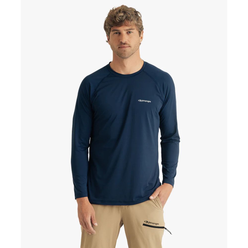 BLUSA SEGUNDA PELE UV VELLA MASCULINA AZUL - GALAPAGOS