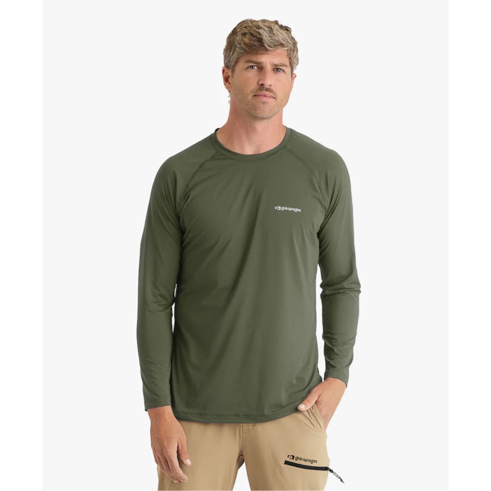 BLUSA SEGUNDA PELE UV VELLA MASCULINA VERDE OLIVA - GALAPAGOS