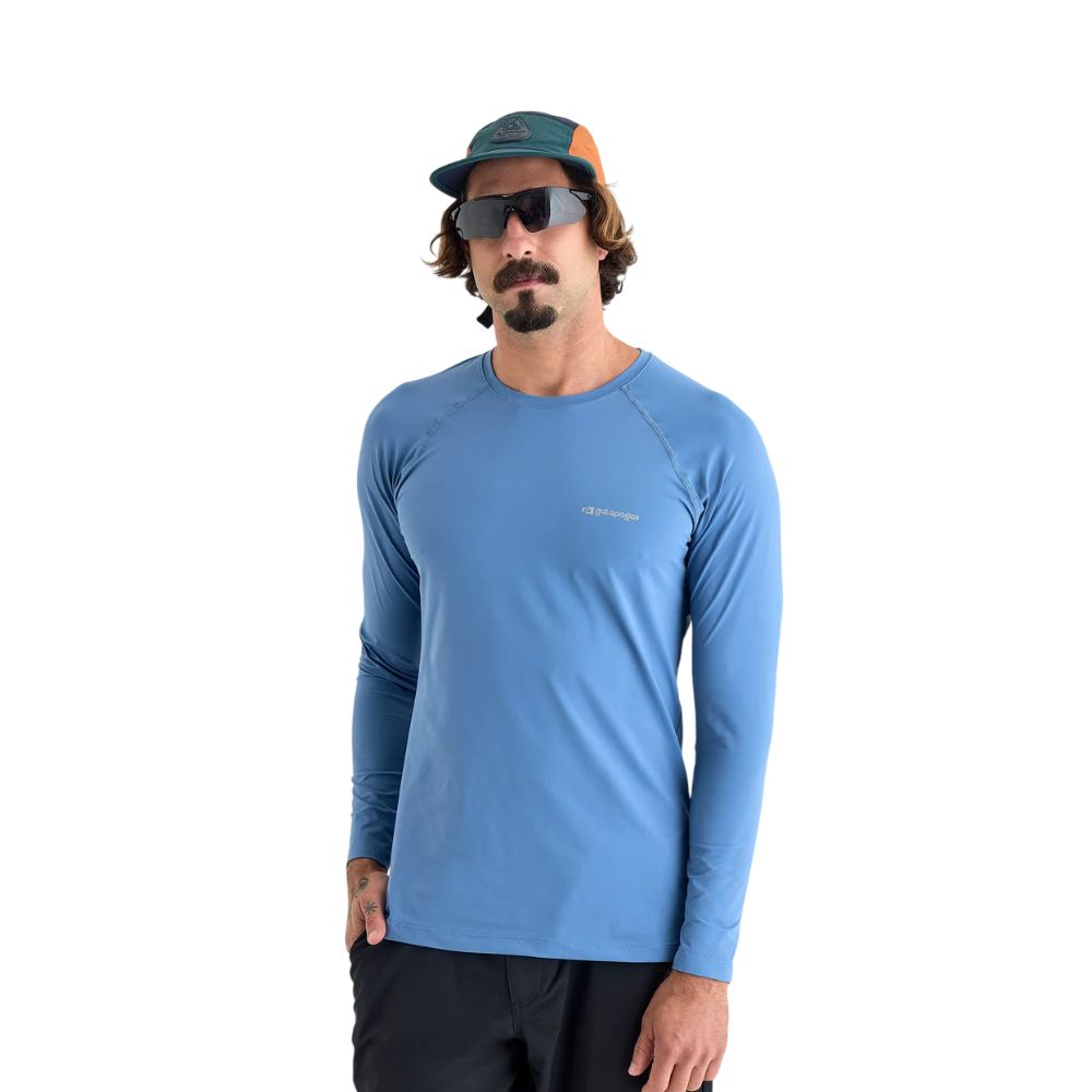 BLUSA SEGUNDA PELE VELLA MASCULINA AZUL INDIGO - GALAPAGOS
