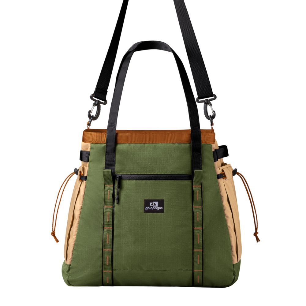 BOLSA TOTE ALL-IN 35L VERDE E CAQUI - GALAPAGOS