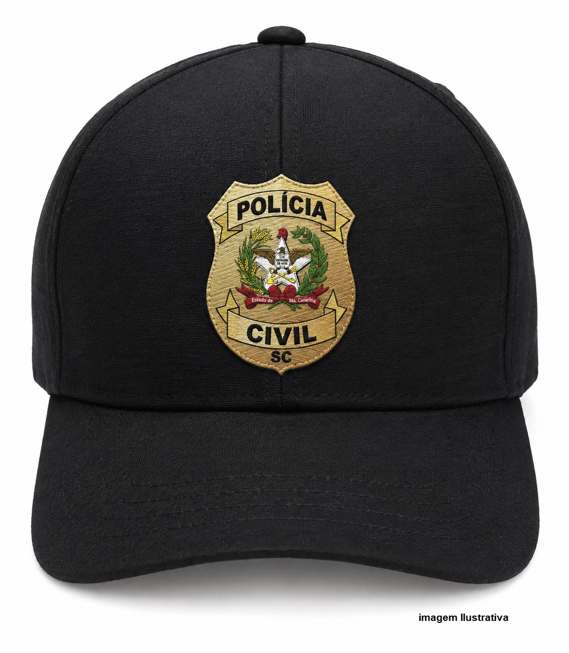 BONÉ POLICIA CIVIL DE SANTA CATARINA PCSC ALGODÃO PRETO