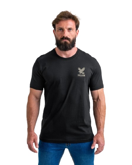 CAMISETA CONCEPT BALD EAGLE PRETA FREEDOM INVICTUS