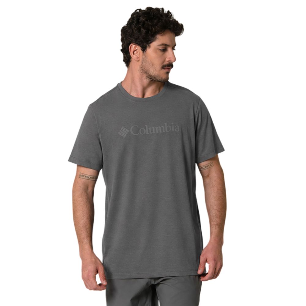 CAMISETA MANGA CURTA BASIC LOGO II BRANDED CINZA - COLUMBIA