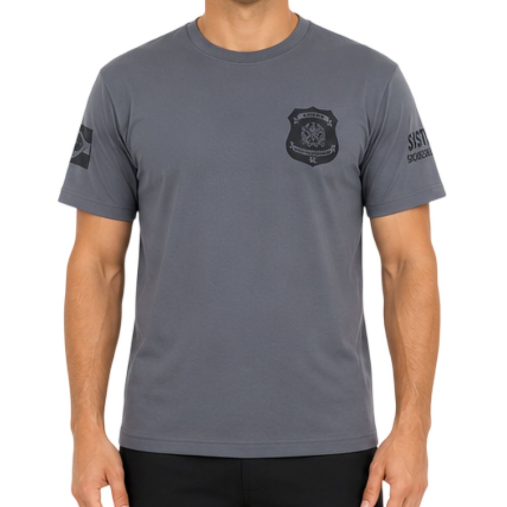 CAMISETA SOCIOEDUCATIVO SC POLIAMIDA MANGA CURTA CINZA