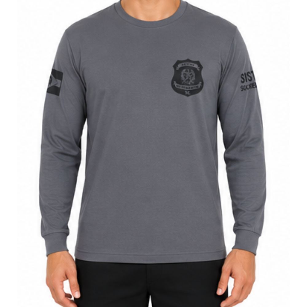 CAMISETA SOCIOEDUCATIVO SC POLIAMIDA MANGA LONGA CINZA