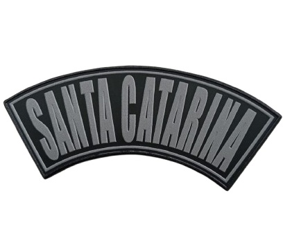 DISTINTIVO CURVO SANTA CATARINA EMBORRACHADO COM VELCRO