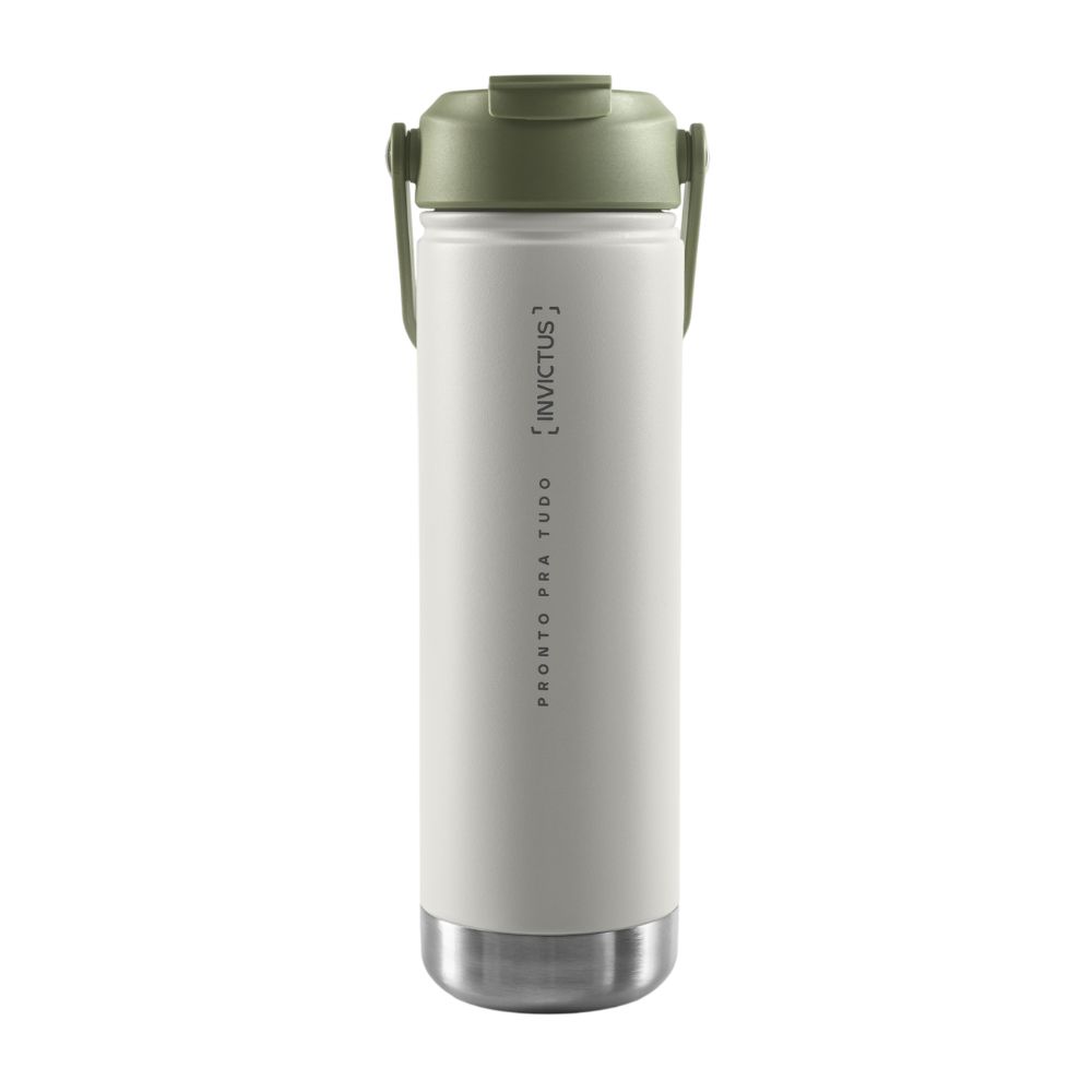 GARRAFA TÉRMICA FIELDBORN TAN E VERDE - INVICUTS