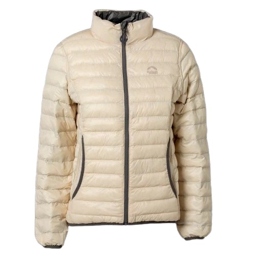 JAQUETA PUFFER DUPLA FACE PLUMA GANSO FEMININO CHUMBO/OFF WHITE - KAILASH