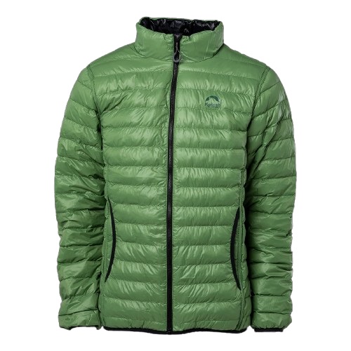 JAQUETA PUFFER DUPLA FACE PLUMA GANSO MASCULINO VERDE/PRETO - KAILASH