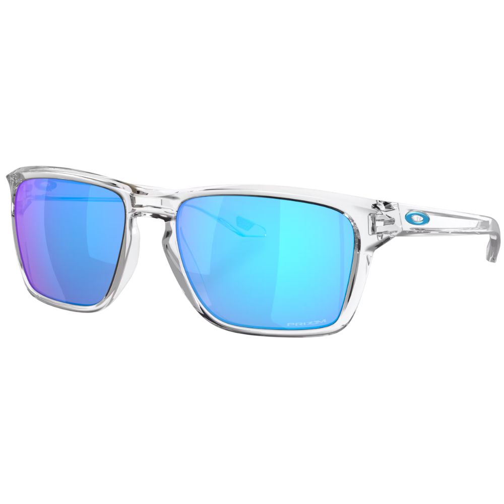 ÓCULOS SYLAS LENTES PRIZM SAPPHIRE ARMAÇÃO POLISHED CLEAR - OAKLEY