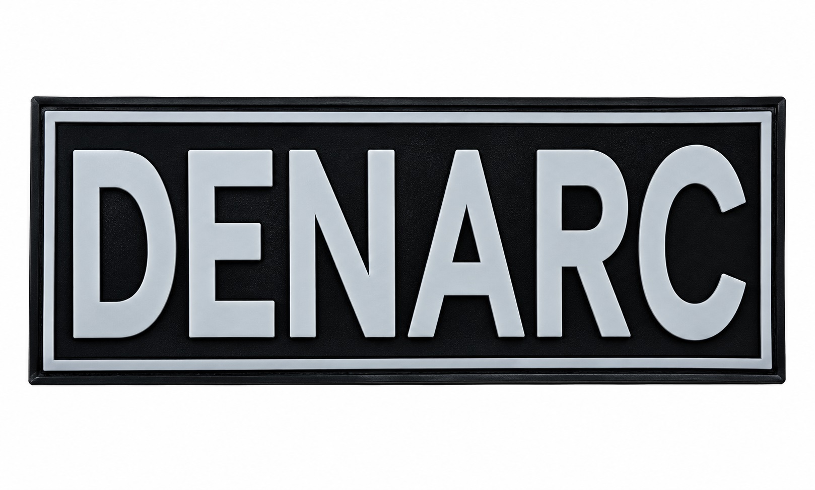 TARJETA DENARC EMBORRACHADO COM VELCRO 25X10CM PRETO E CINZA