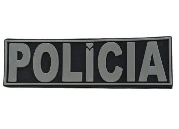 TARJETA POLÍCIA 9,5CM X 2,5CM EMBORRACHADA COM VELCRO