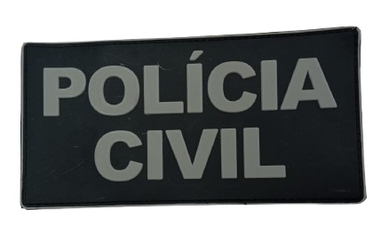 TARJETA POLÍCIA CIVIL 20X10 CM EMBORRACHADA COM VELCRO
