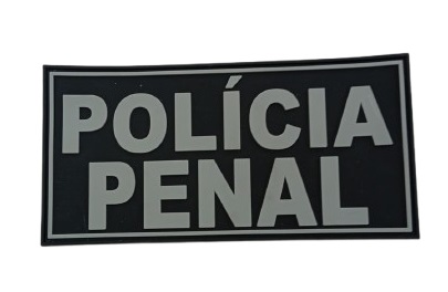 TARJETA POLÍCIA PENAL 20X10 CM EMBORRACHADA COM VELCRO