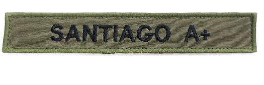 TARJETA SUTACHE BORDADO NOME PERSONALIZADO 10º UNIFORME FAB