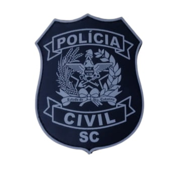 BRASÃO POLICIA CIVIL SC EMBORRACHADO COM VELCRO