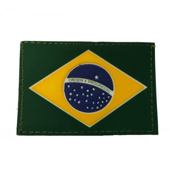 PATCH BANDEIRA DO BRASIL EMBORRACHADO COM VELCRO COLORIDA