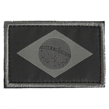 PATCH BANDEIRA DO BRASIL PRETO- WTC