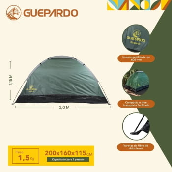 BARRACA KOALA COM 600MM DE COLUNA D'ÁGUA 3P GUEPARDO