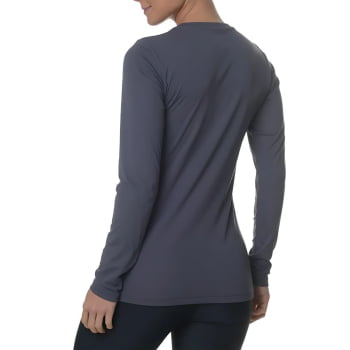 CAMISETA FEMININA NEBLINA MANGA LONGA CINZA - COLUMBIA