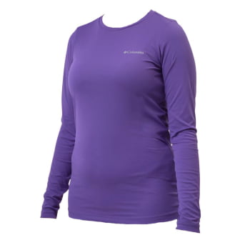 CAMISETA FEMININA NEBLINA MANGA LONGA ROXA - COLUMBIA