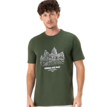 CAMISETA FITZ ROY MASCULINA VERDE MUSGO ALPEN