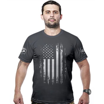 CAMISETA MASCULINA CONCEPT EUA DEFENSE CINZA TEAM SIX