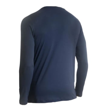 CAMISETA NEBLINA MASCULINA MANGA LONGA AZUL MARINHO - COLUMBIA