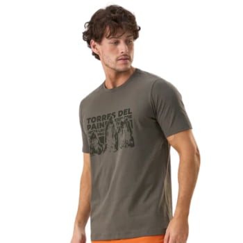 CAMISETA TORRES DEL PAINE MASCULINA CINZA CHUMBO ALPEN