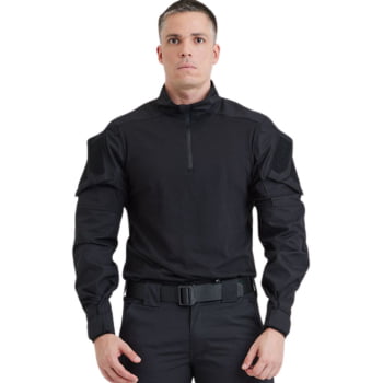 COMBAT SHIRT LEADER PRETA INVICTUS