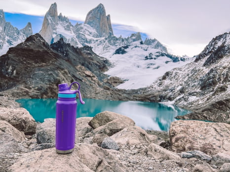 GARRAFA TÉRMICA CASCADE 710ML ROXO - GALAPAGOS