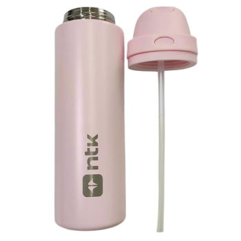 GARRAFA TÉRMICA ISOMAX STRAW 710ML ROSA - NTK