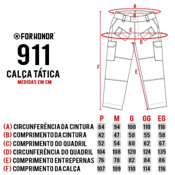 CALÇA TÁTICA COMBAT 911 WOODLAND - FOR HONOR