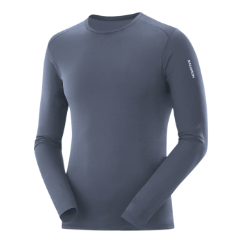 CAMISETA HYBRID LS TEE MASCULINA PERISCOPE CINZA - SALOMON