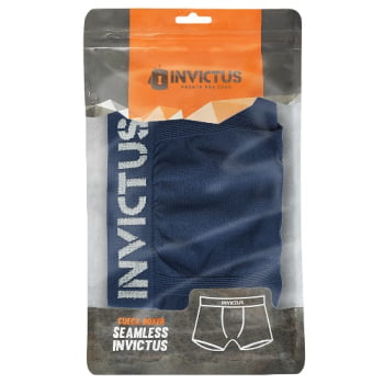 CUECA BOXER SEAMLESS AZUL - INVICTUS