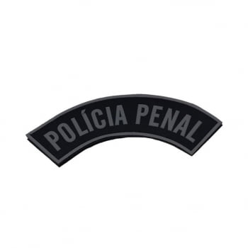 DISTINTIVO CURVO POLICIA PENAL SC EMBORRACHADO COM VELCRO