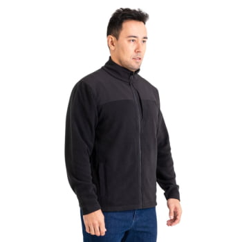 JAQUETA FLEECE SNOW PRETA - INVICTUS